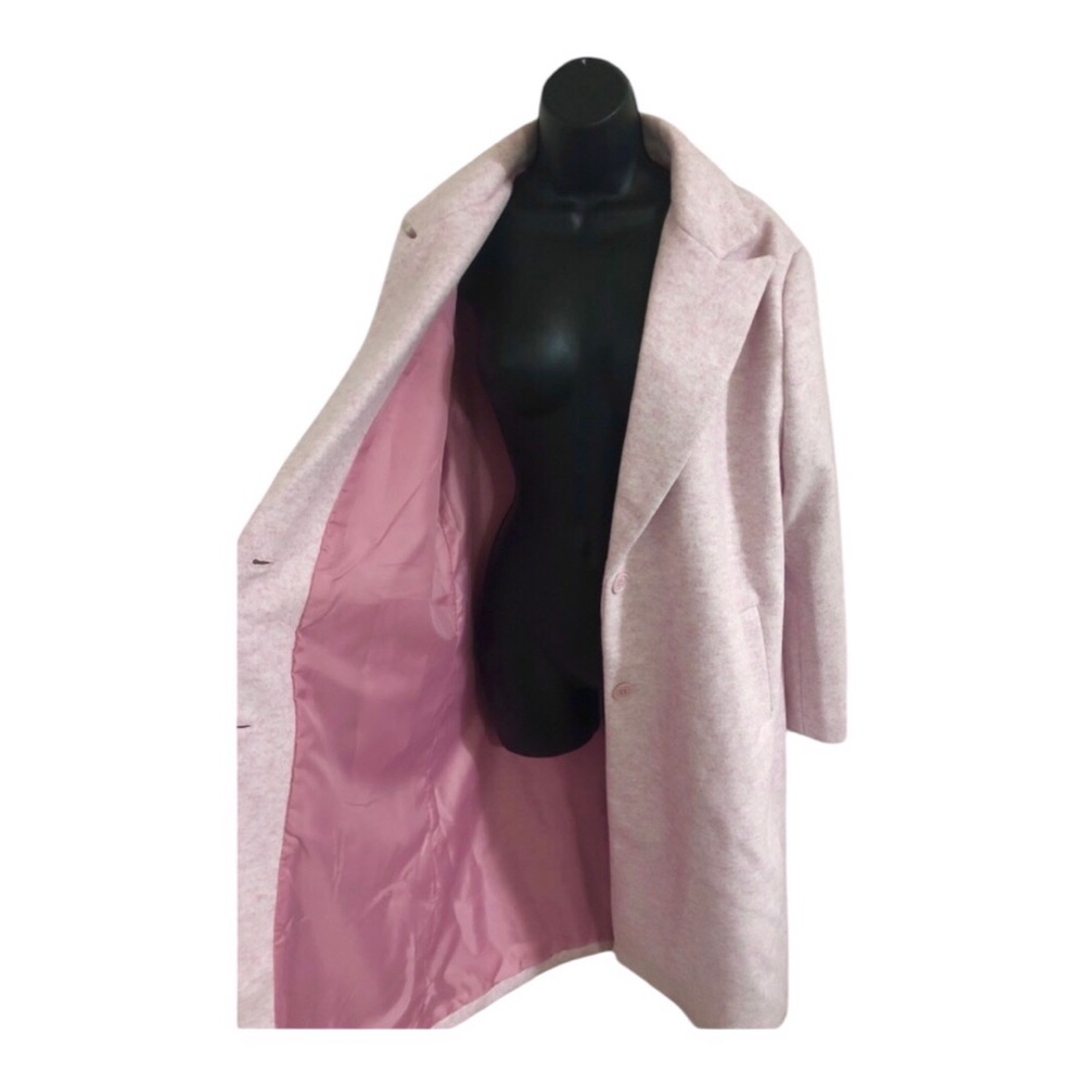 Vigoss light pink wool style long‎ line coat size XL brand new